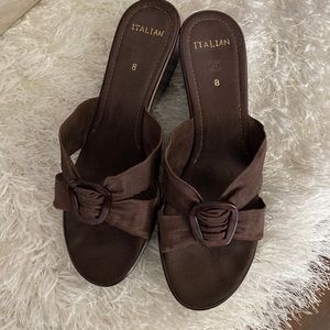 Size 8 Dark Brown Sandals Made in Italy